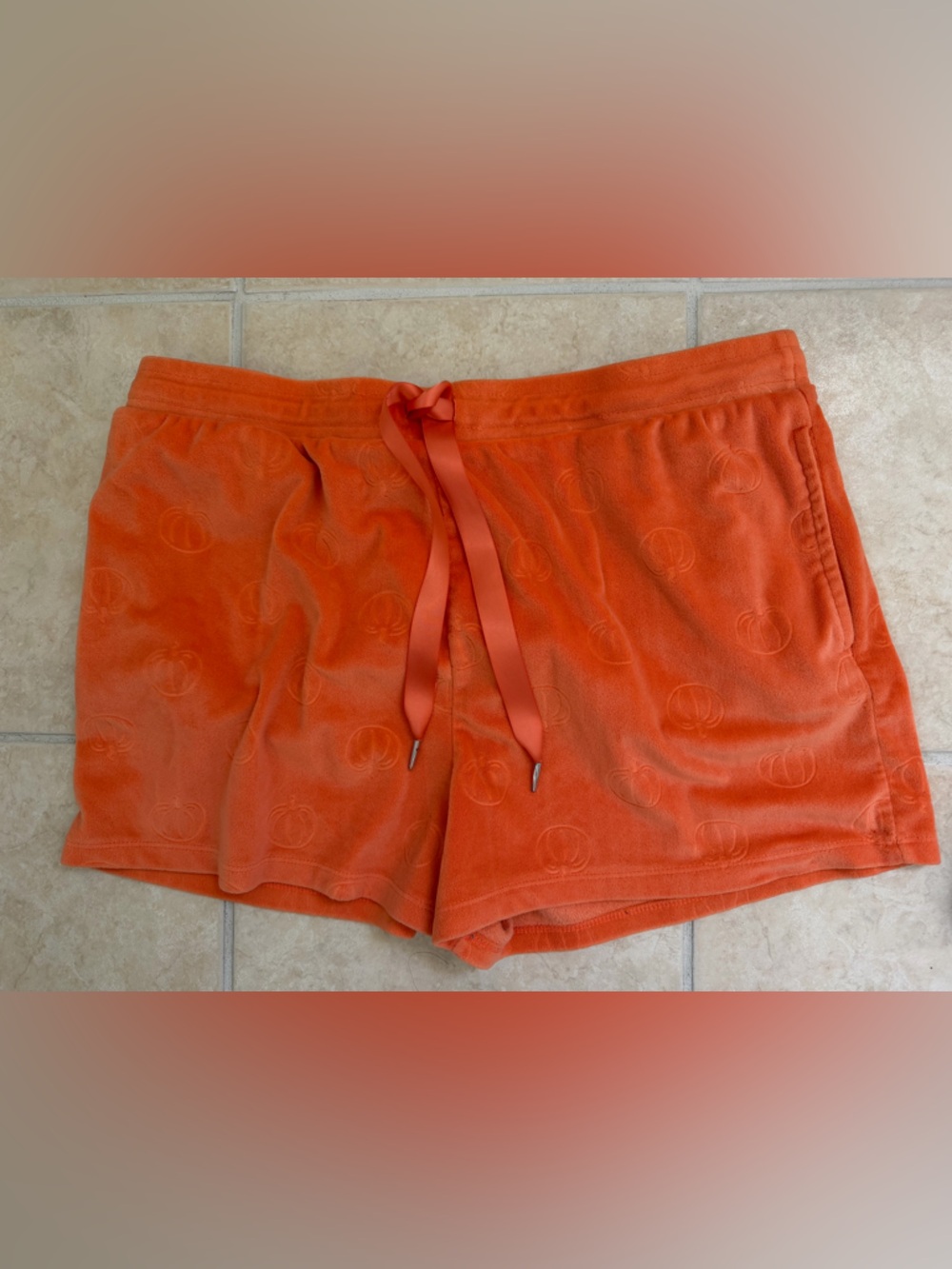 Womens Lounge Shorts Orange